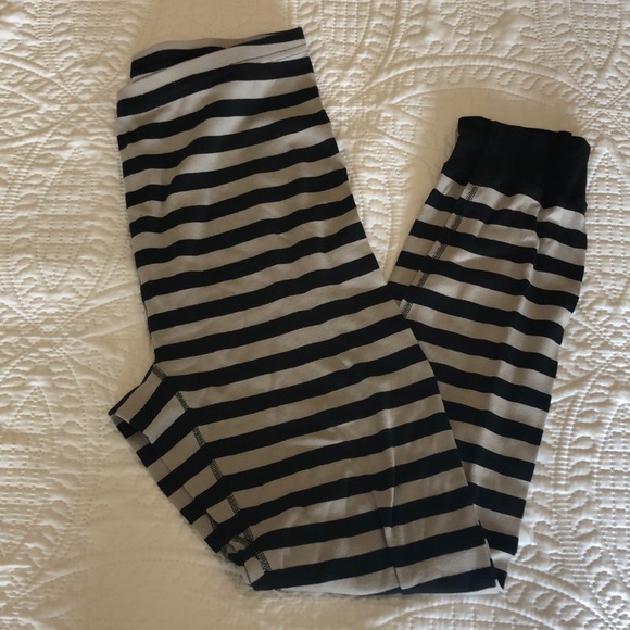 Hanna Andersson Pants Hanna Andersson Black Grey Striped Pajama